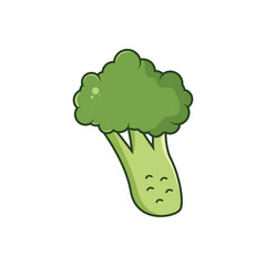 Broccoli Vegetable Flat Design Vector Illustration