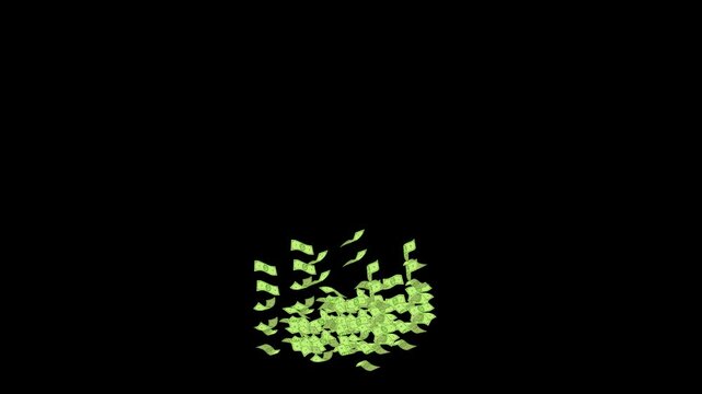 Mucho dinero cayendo del cielo