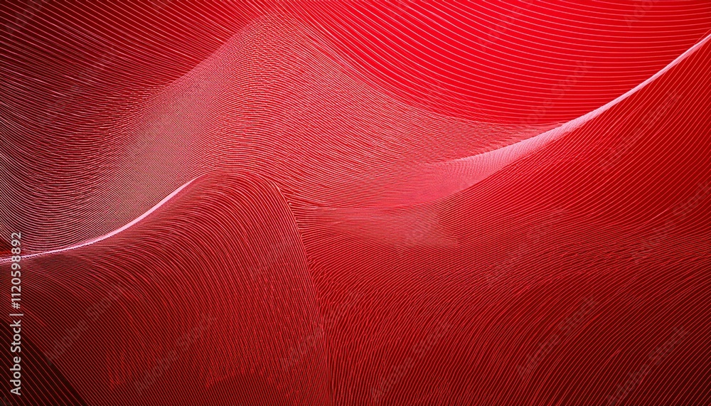 Poster abstract lines pattern technology on red gradients background. generated image
