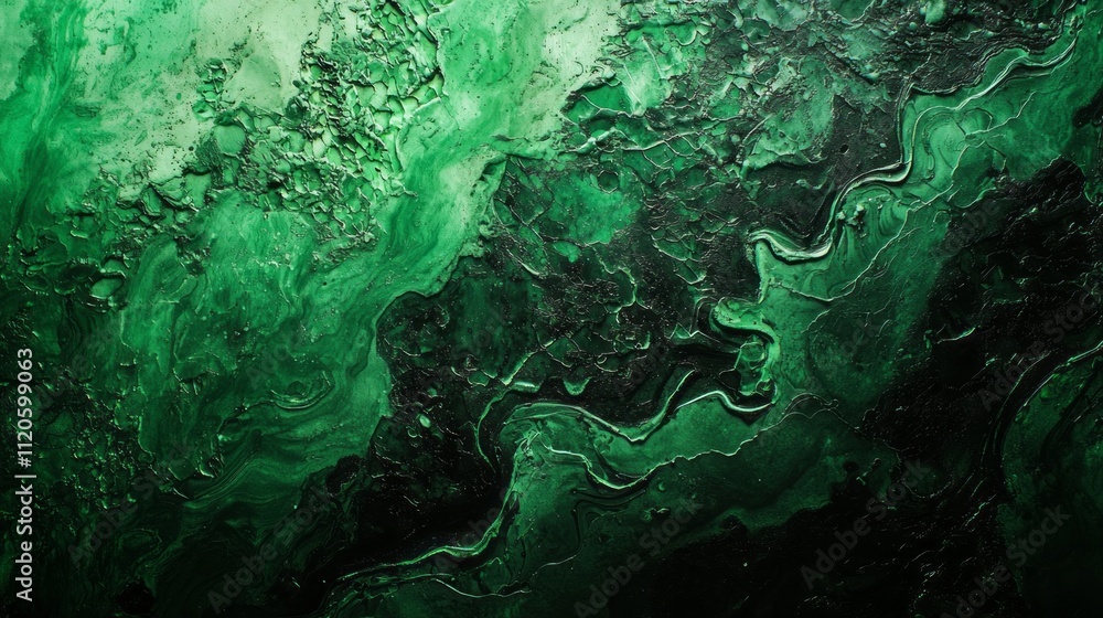 Poster an enchanting display of dark green hues creates an immersive depth, revealing swirling textures tha