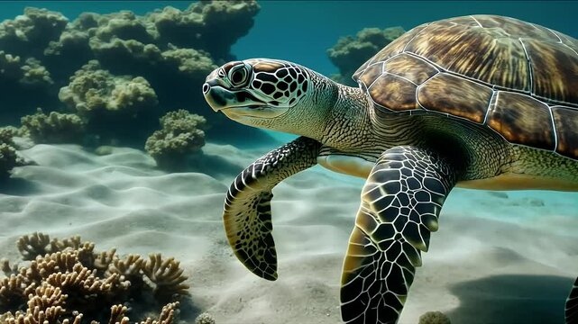 green turtle chelonia mydas bahamas caribbean atlantic ocean sea aquatic marin reptile fish dive aqualung diving