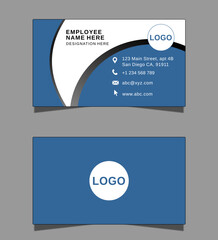Business Card Template eps file Blue Color