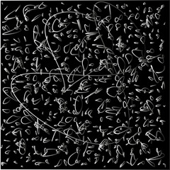 Set of drawn lettering and calligraphy swirls, squiggles. Vector ink decorations for composition. Element design. Wallpaper with white pattern.