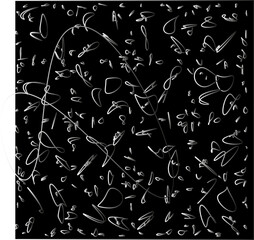 Set of drawn lettering and calligraphy swirls, squiggles. Vector ink decorations for composition. Element design. Wallpaper with white pattern.