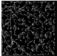 Set of drawn lettering and calligraphy swirls, squiggles. Vector ink decorations for composition. Element design. Wallpaper with white pattern.