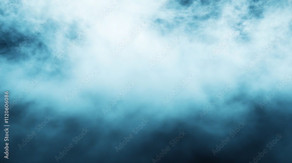 Poster atmospheric misty blue sky creating dreamlike ethereal abstract background : generative ai