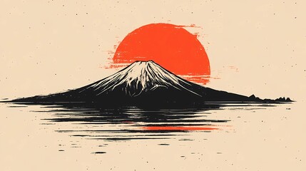 Mythical landscape of Japan featuring dreamlike forests and sacred symbols, perfect for traditional meets fantasy artwork.