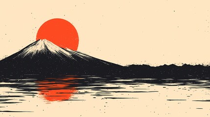 Mythical landscape of Japan featuring dreamlike forests and sacred symbols, perfect for traditional meets fantasy artwork.