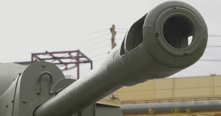 A dramatic sequence highlights a tanks power in an urban setting