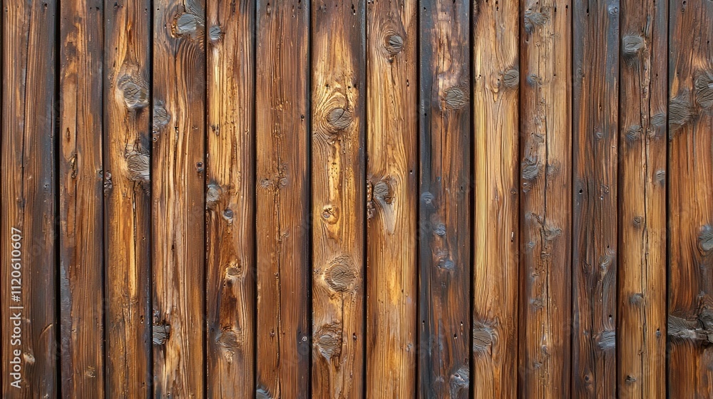 Aufkleber Richly textured wood panels display warm tones and natural imperfections, adding character and warmth to any design or creative project. Ideal for backgrounds or rustic themes