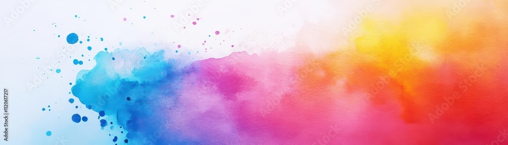 Poster A dynamic clash of bold watercolor strokes and delicate textures creating a dimensiondefying abstract explosion