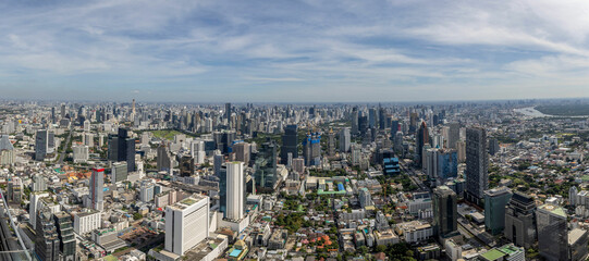 Fototapeta premium Panorama of Bangkok, Thailand