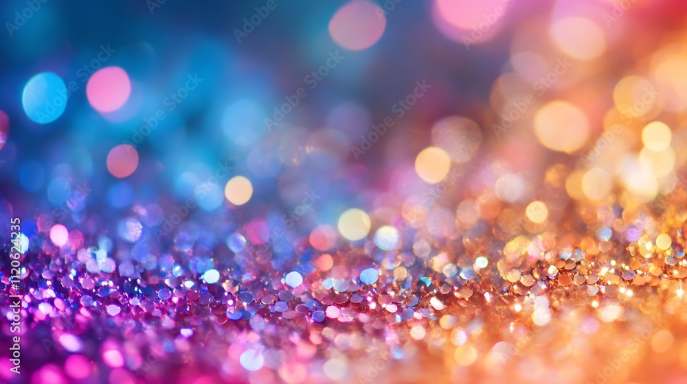 Poster Captivating Pastel Bokeh Light Gradient Effect with Shimmer and Sparkle : Generative AI