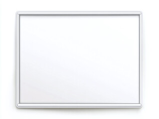 Designer whiteboard with a magnetic border isolated on white background