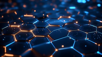 Obraz premium Abstract Glowing Membrane Structure in a HighTech Digital Environment : Generative AI