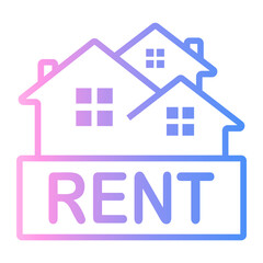house Line Gradient Icon