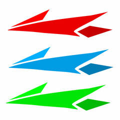 Illustration vector graphic set of abstract design decal stickers for cars