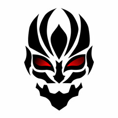 illustration vector graphic of tribal art design abstract skull mask