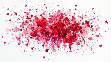 Obraz premium Dynamic burst of red and pink particles