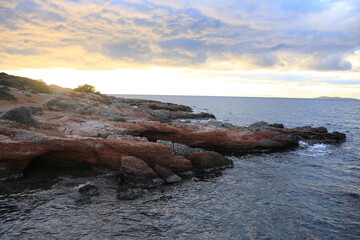 sunset on the beach