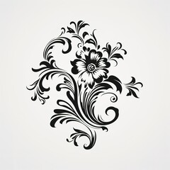 ornaments corners thick black and white outline