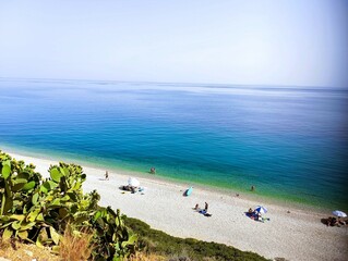 Kakia skala pebble beach. Calm crystal clear waters. A hidden gem near Athens.
