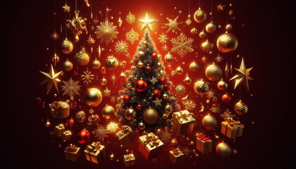 christmas tree with lights