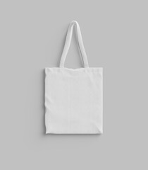Blank totebag for mockup. Canvas bag on isolated background