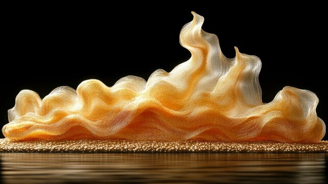 Dreamlike fog swirls gracefully in an ethereal display blending shadow and light into a captivating abstract visual against a black backdrop