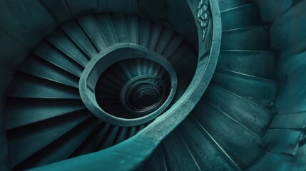 Fototapeta premium Spiral Staircase in a Building