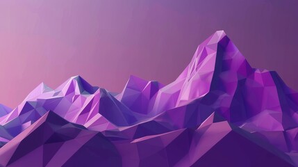 Abstract Low Poly Mountain Range