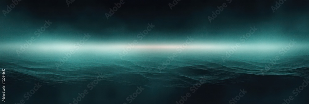 Wall mural Teal Black Gradient Abstract Minimalist Artwork Smooth Ambient Light Calm Tranquil Background