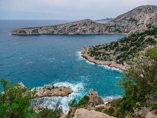 Fototapeta premium The Calanques near Marseille are a paradise of jagged cliffs clear waters