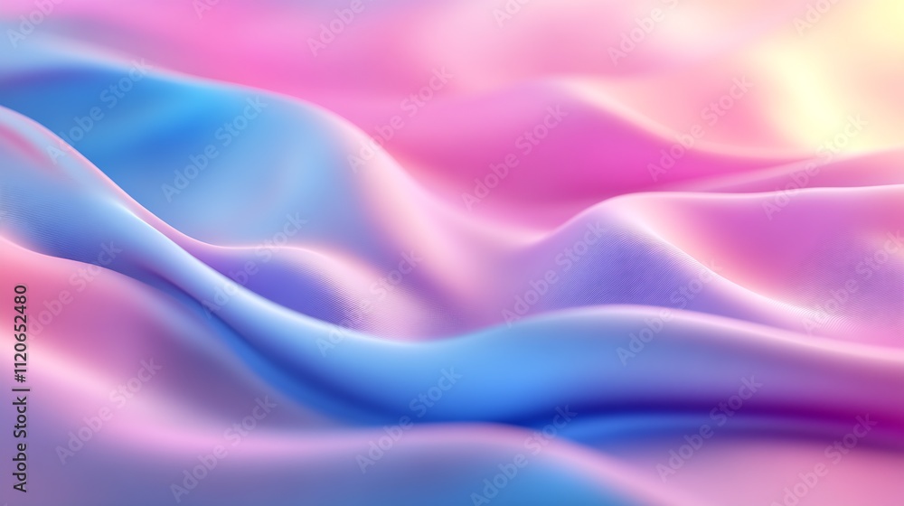 Leinwandbilder dreamy pink and blue gradient of fluid scenes creating a serene abstract background : generative ai