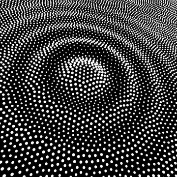 Slowed ripple spreading on white dots pattern. Looped animation pattern