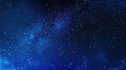 Fototapeta premium Blue night starry sky space background