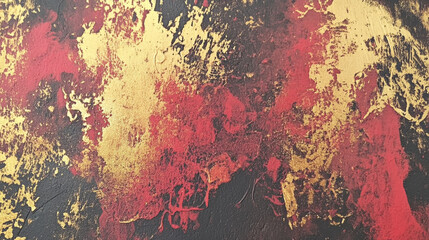 Grungy Metal Texture in Red and Gold Shades