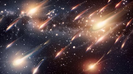 Obraz premium Starrs in outer space seamless background