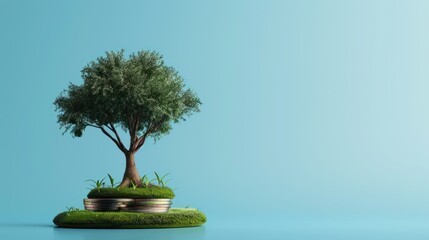Tree Growing on a Stack of Coins