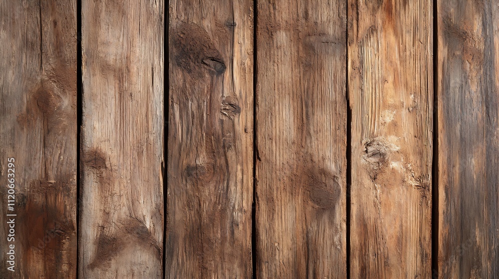 Aufkleber rustic wooden texture with natural brown tones for background and design elements : generative ai