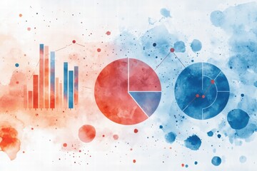 Obraz premium Data visualization techniques for business analysis digital environment infographic design creative viewpoint