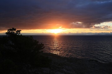 sunset on the beach
