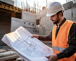 Naklejka premium construction workers at work