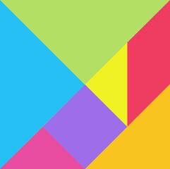 Tangram Colorful Geometric Shape Graphic Design