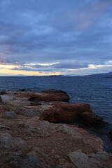 sunset on the coast