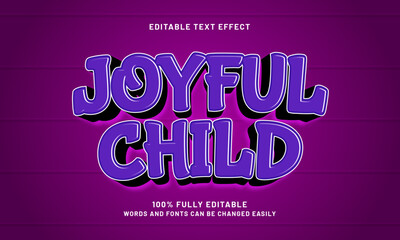 joyful child editable text effects with a kids and toys theme