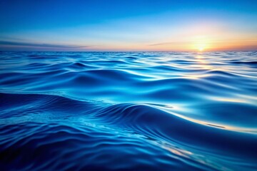 Obraz premium A tranquil, minimalist ocean wave background showcasing fluid motion and serene blue tones, creating a calming aesthetic perfect for modern decor and nature-inspired art.