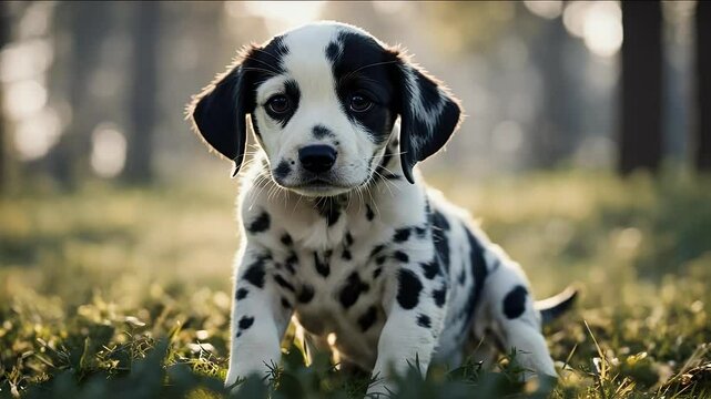 dalmatian puppy video dog adorable animal black and white breed canino collar creature cut out doggy domestic animals 