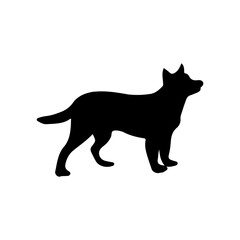 Dog clip art design on plain white transparent isolated background for card, shirt, hoodie, sweatshirt, apparel, card, tag, mug, icon, poster or badge