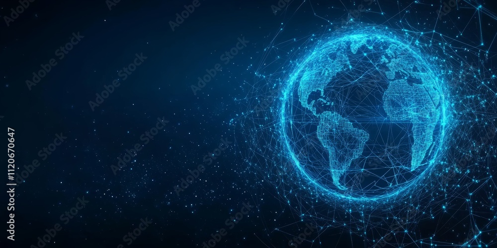 Aufkleber global data technology and ai for business analytics communications and financial insights with tele